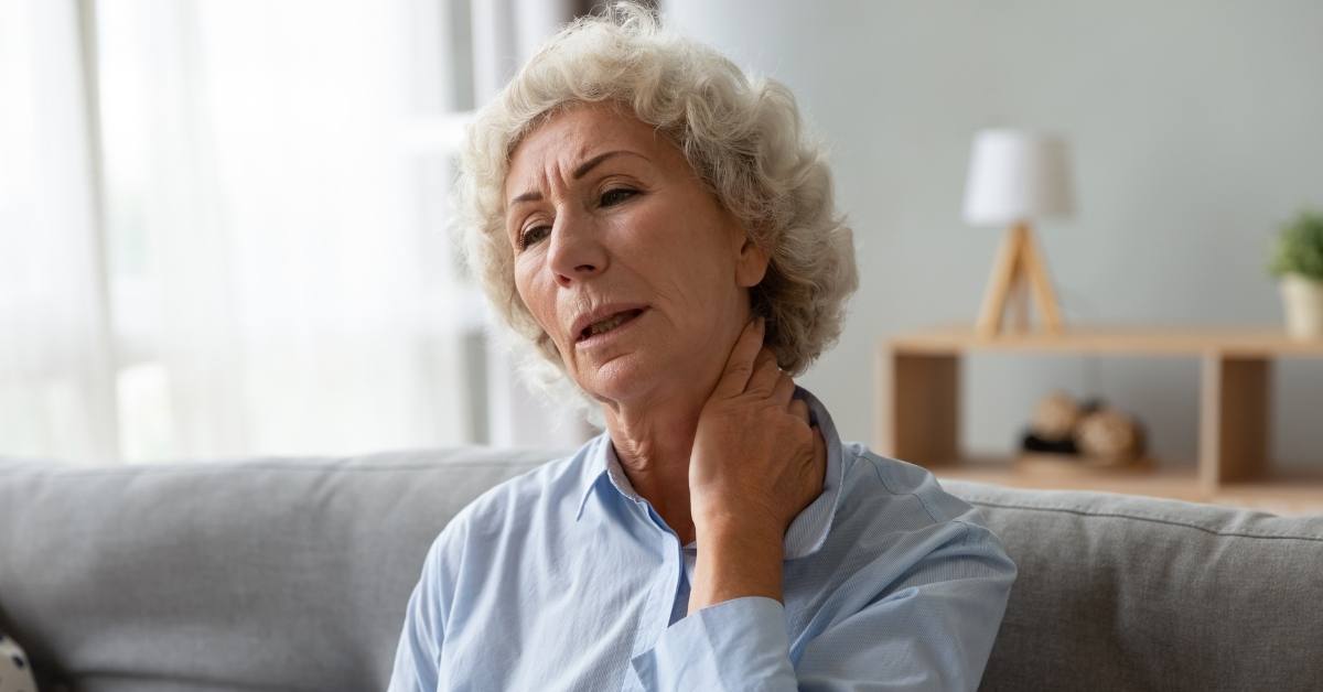 woman needs neck massage